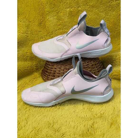 Nike Flex Runner GS Gym Shoe Pink/Metallic Silver Size 7Y Girls - Womens 8 Run - Picture 3 of 7